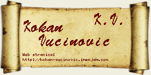 Kokan Vučinović vizit kartica